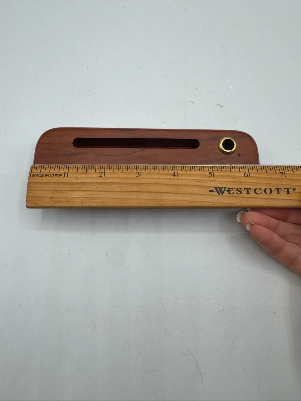Vintage Wood Pen with Matching Case / Business Card Holder